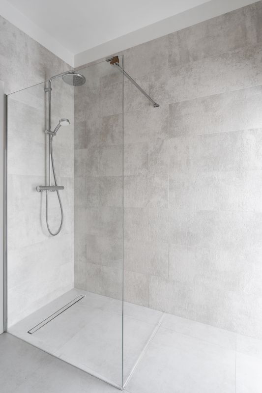 Open Shower with Rain Shower Head